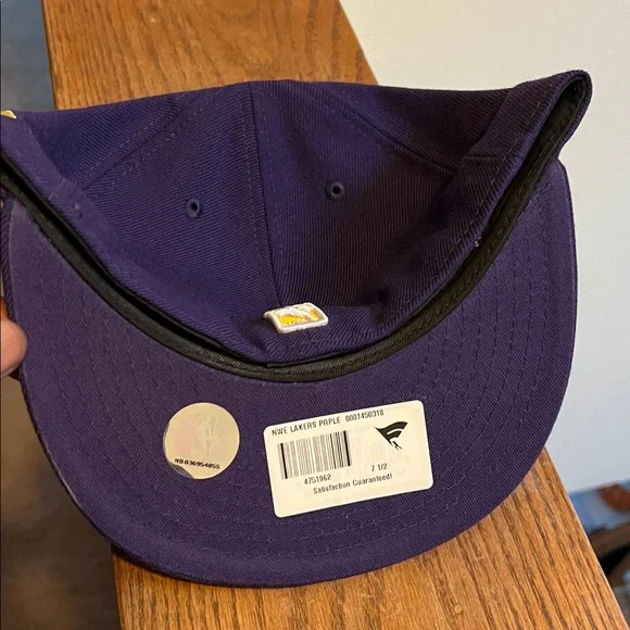 New Era Lakers Purple and Yellow Cap 7 1/2 - Picture 2 of 5